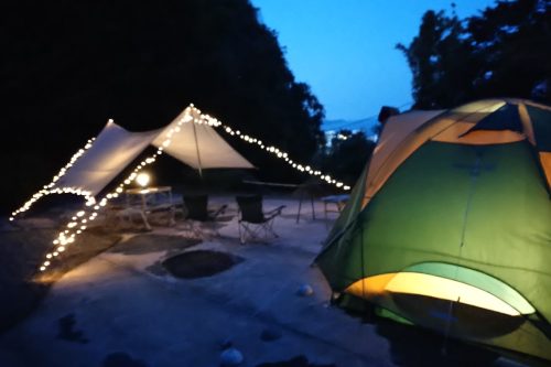 SHION ATAMI CAMP！　シオン熱海キャンプ場（夜景）