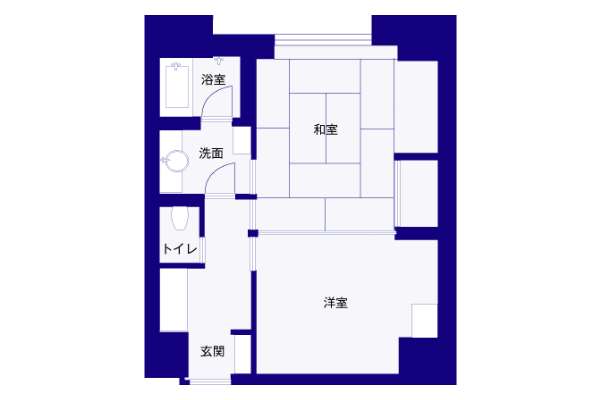 間取り図（洋室+和室）