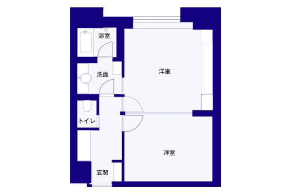 間取り図（洋室+洋室